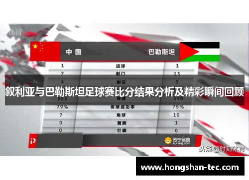 叙利亚与巴勒斯坦足球赛比分结果分析及精彩瞬间回顾